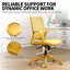 Chaise de bureau ergonomique jaune en maille, chaise de travail réglable en hauteur avec accoudoirs intégrés, chaise de bureau pour le télétravail-1798892701