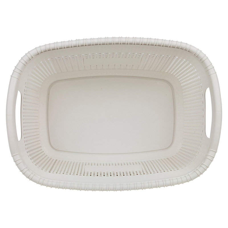 Rebrilliant Plastic Decorative Basket, White