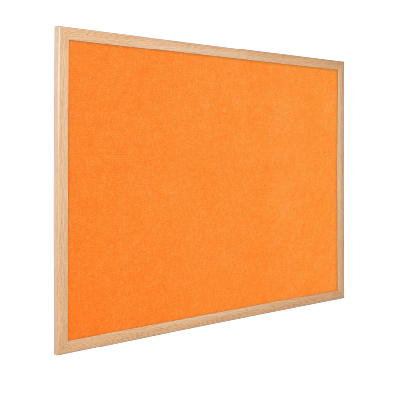 Wall Mounted Bulletin Board, 60cm H x 90cm W, Orange