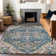 Premium Machine Washable Prisco Blue Rug