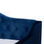 Lit de jour double en velours avec couchette Freya, bleu, H 31,15 po x l 82,45 po x L 58,04 po-290142777-402354485