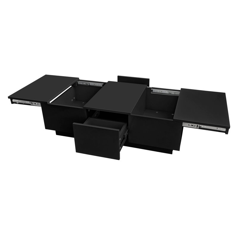 Coffee Table with Storage, Black