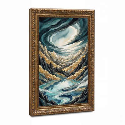 «Swirling Sky Over Blue River And Golden Canyon», art mural