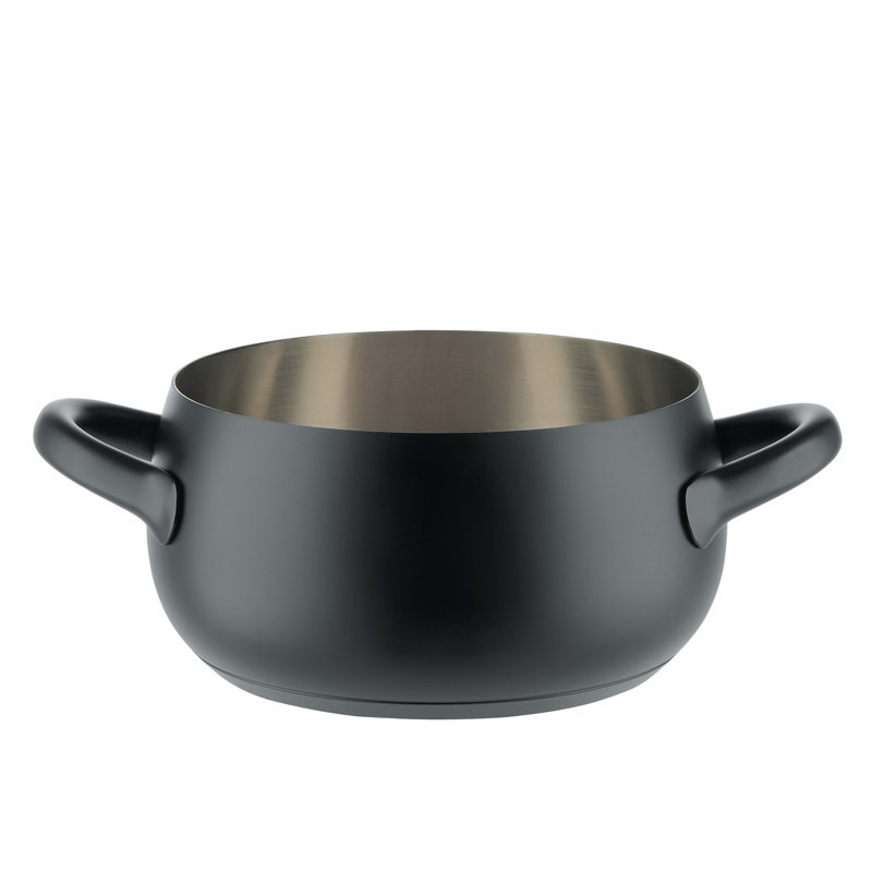 Alessi Mami Stainless Steel Round, 10.7cm H x 21cm diameter, Polished