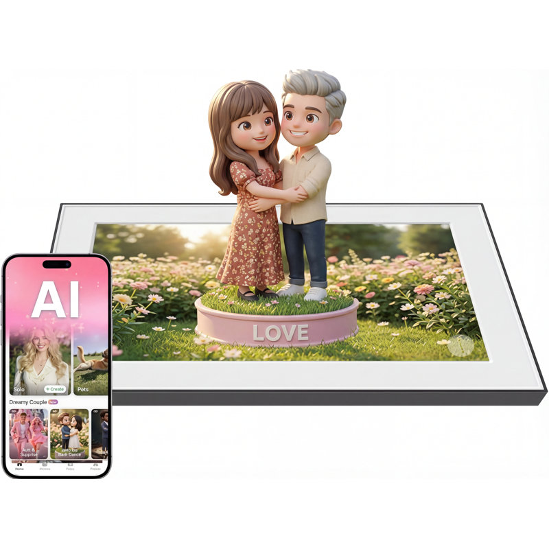  Homture Al Magic Frame. 10.1" Full HD Smart Digital Photo Frame with Motion Sensor & Dynamic Al Photos