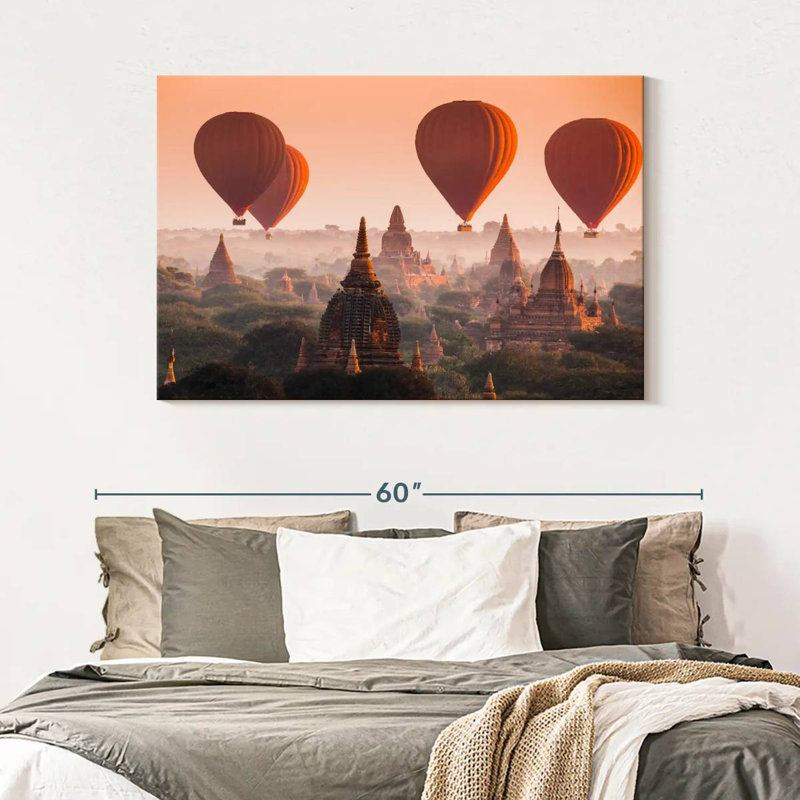 Mehar Ancient Myanmar Hot Air Balloons, 32" H x 48" W