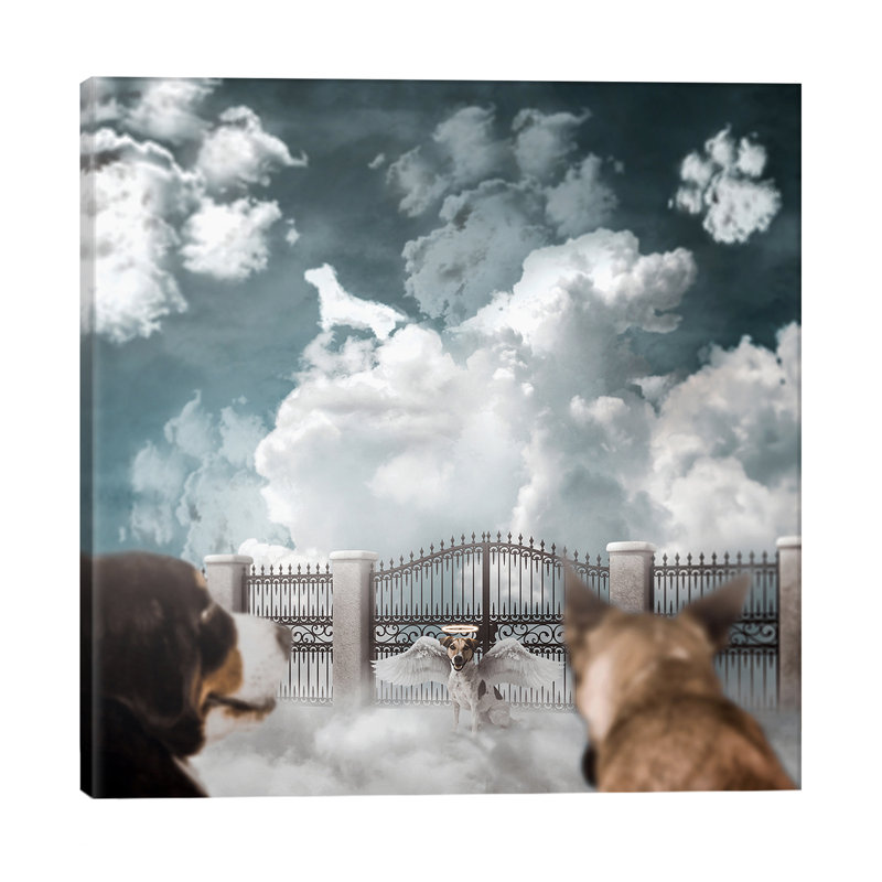 Dog Heaven by Shaun Ryken - Wrapped Canvas Giclee Art Print, 93.98 cm H x 93.98 cm W x 1.91 cm D