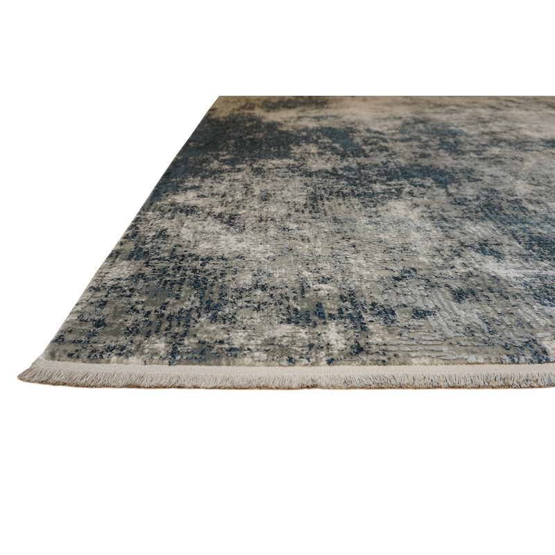 Santorini Abstract Area Rug in Gray, Rectangle 5'3" x 7'7"