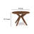 Jeyn Round Dining Table, Modern Curved Base, 45 Inch Brown Mango Wood