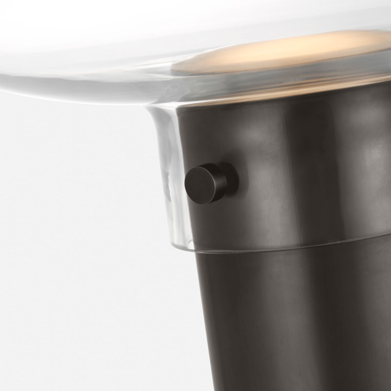 Morgan LED Table Lamp, Clear, Burnished Bronze