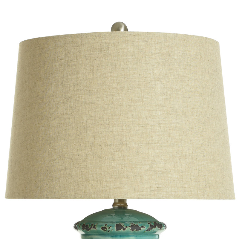 Lampe de table en céramique Kelby, Turquoise