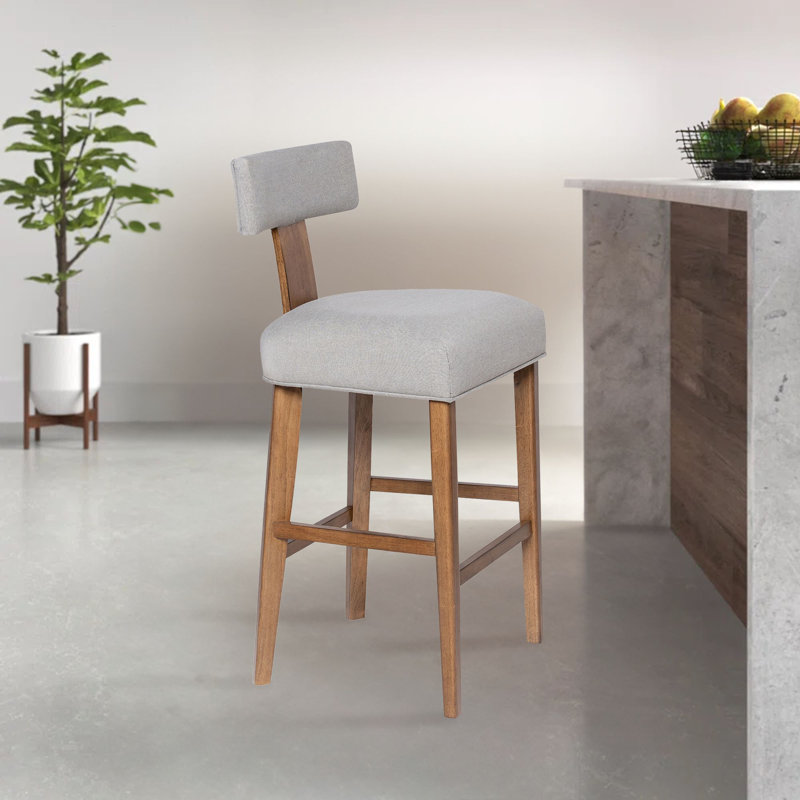 Thalia T-Back Counter Stool with Fully Upholstered Cushion, Bar Stool (29" Seat Height)