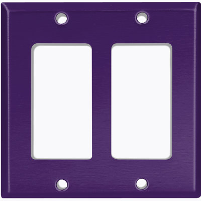 Metal Light Switch Plate Outlet Cover (Plain Royal Purple - Single Toggle)