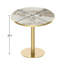 Table de bistrot avec plateau en imitation marbre, table de patio-306881471