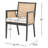 Sergi Arm Chair in Brushed Ebony-458148320