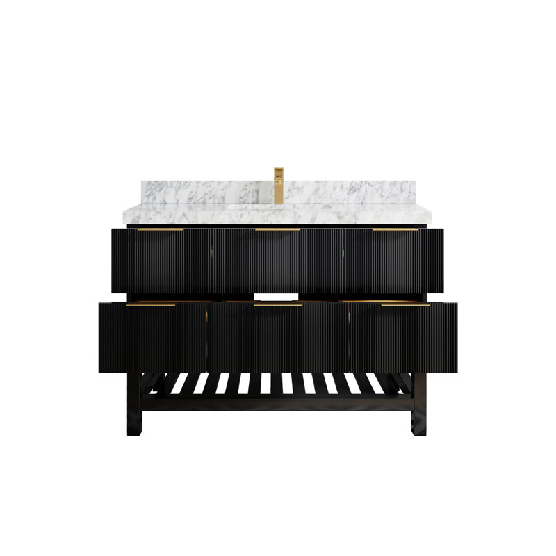 48'' Single Bathroom Vanity with Marble Top