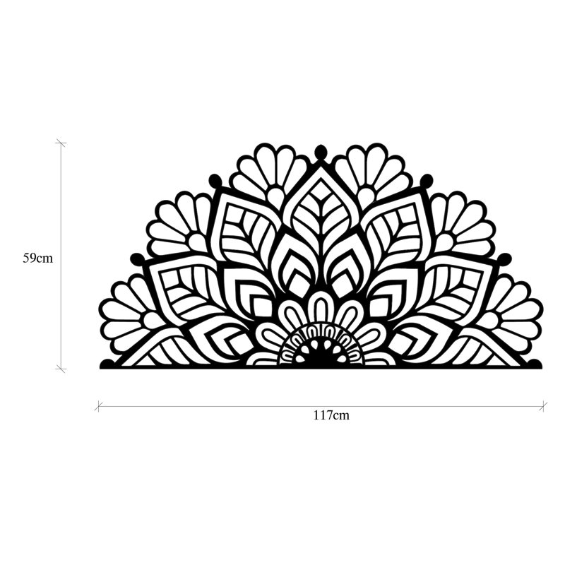 Hanah Home Wall Décor, Black, 117cm H x 59cm W x 0.15cm D