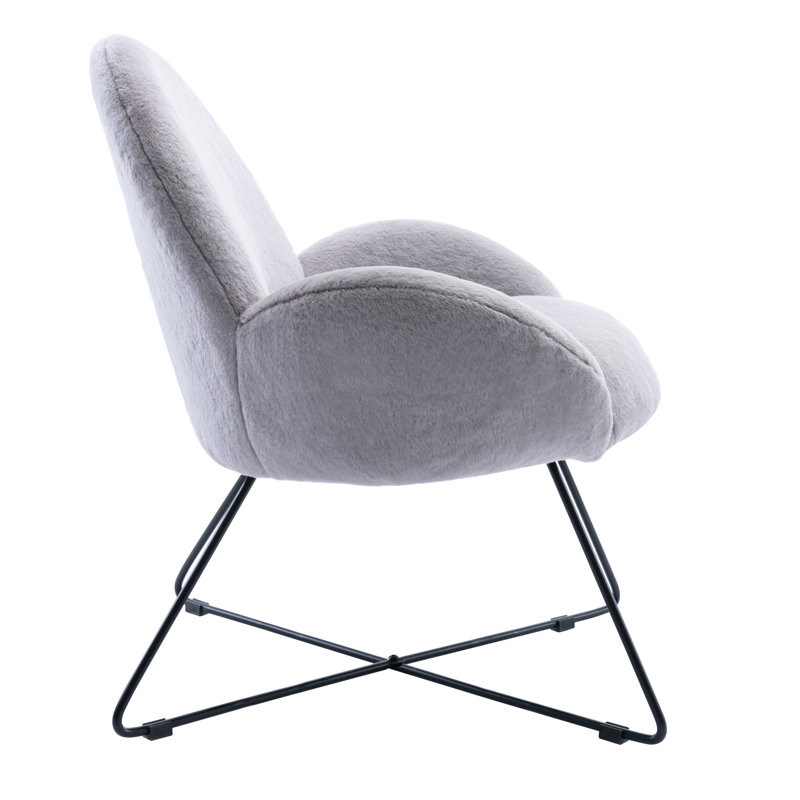 Kosmoski Upholstered Slipper Chair, Gray