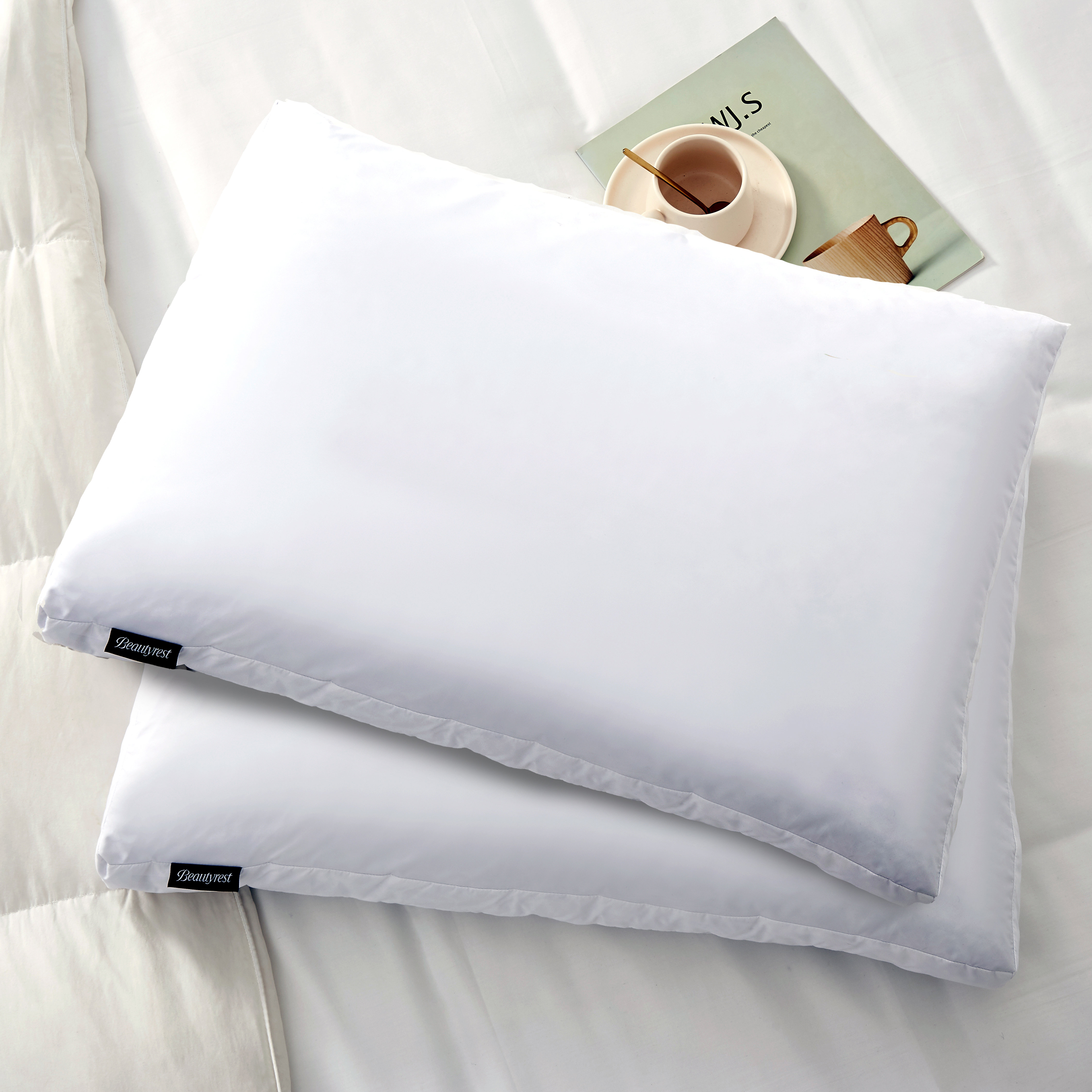 Beautyrest Microfiber Medium Firm 2Inch Gusset Feather And Down Pillow 2 Pack & Reviews Wayfair