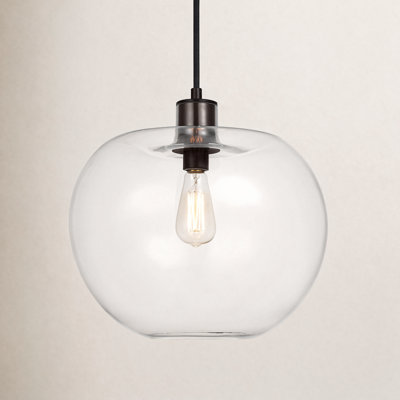 Rumford Single Light Glass Dimmable Pendant