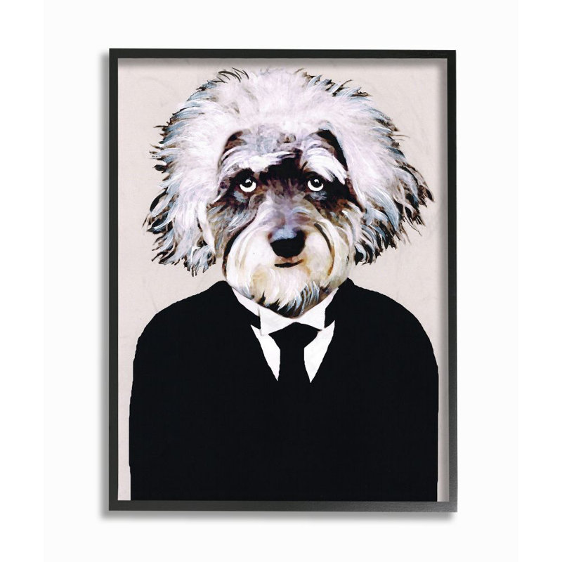 Fredericka Animals, 14" H x 11" W x 1.5" D, Midnight Black Framed Giclee