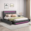 Upholstered Platform Bed Frame with Adjustable Headboard and 4 Storage Drawers-669549911