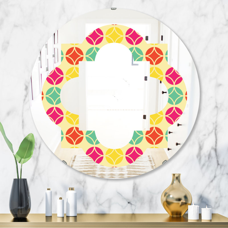 Miroir mural Quatrefoil, H 31,5 po x l po