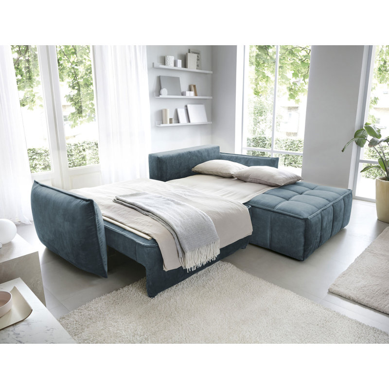 Bonella 4 Seater Sofa Bed, Blue, Right Hand Facing