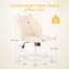 Cute Cat Task Chair with Faux Fur Upholstery, Swivel Vanity Chair for Small Spaces-1748489901