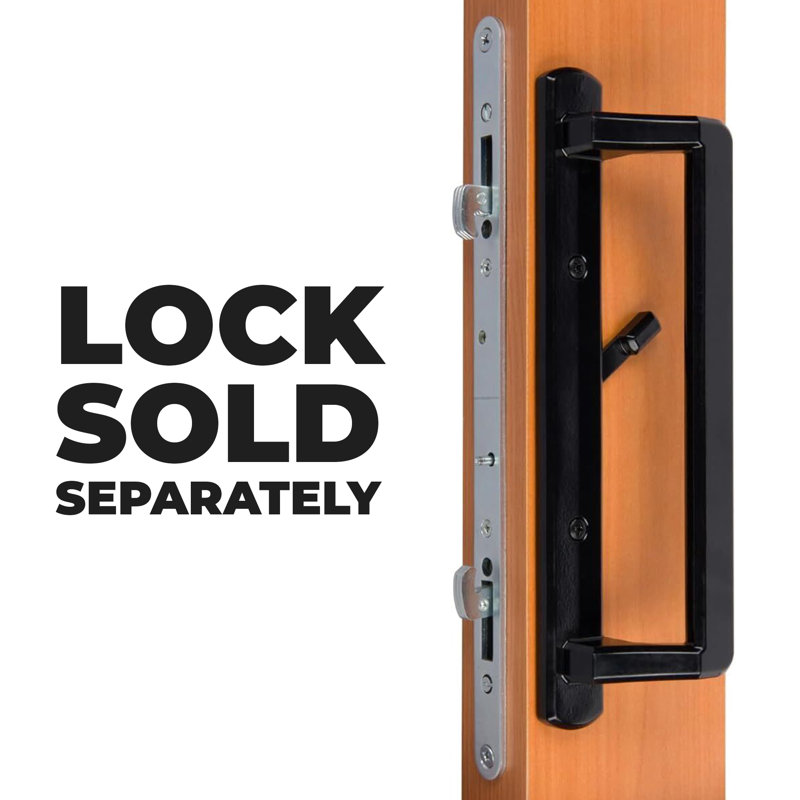 Poignée de porte intérieure en verre coulissante GPT, Noir