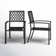 Alyah Powder Coated Steel Outdoor Stacking Dining Armchair
