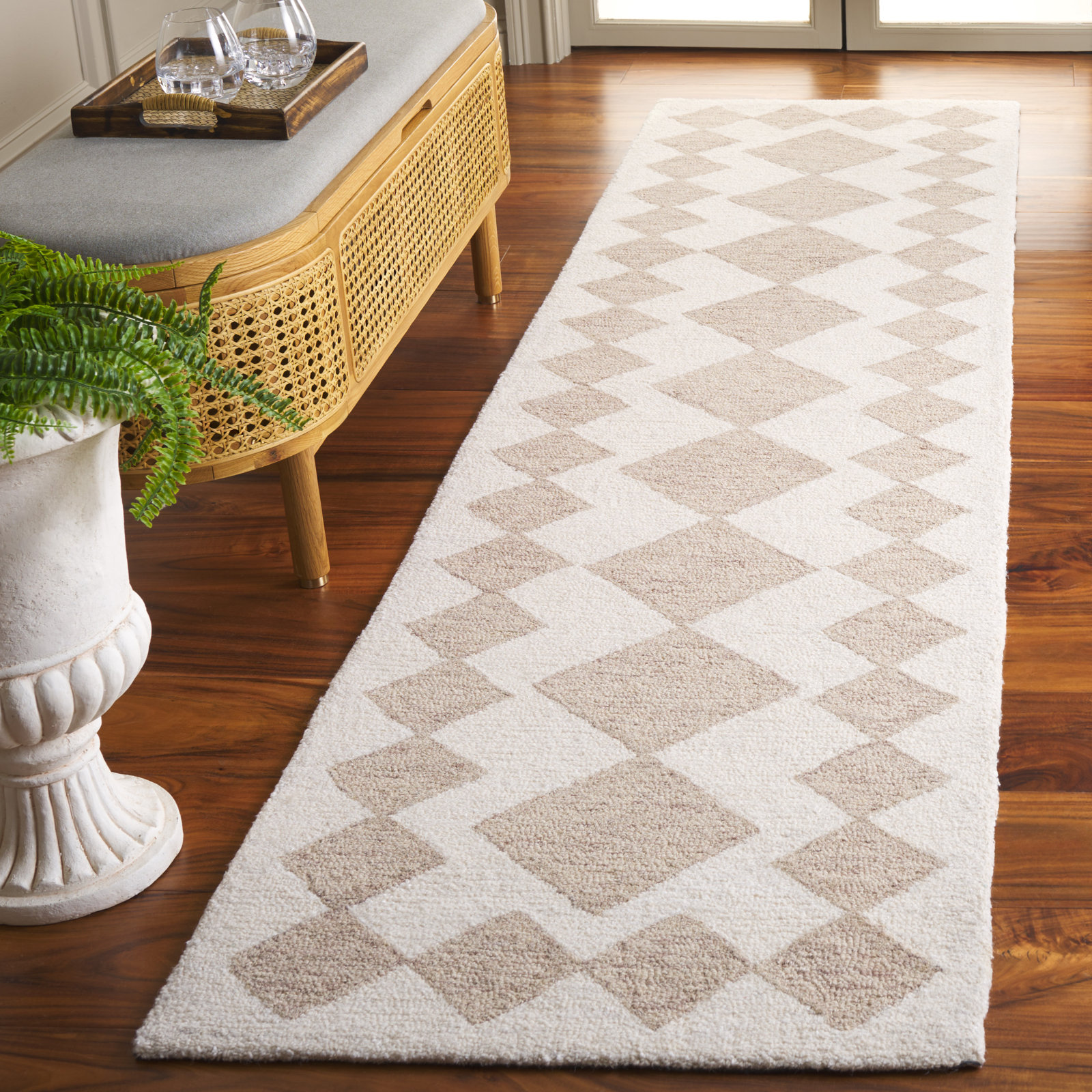 Claude Hand-Tufted Geometric Rug, Runner 2'3" x 9'