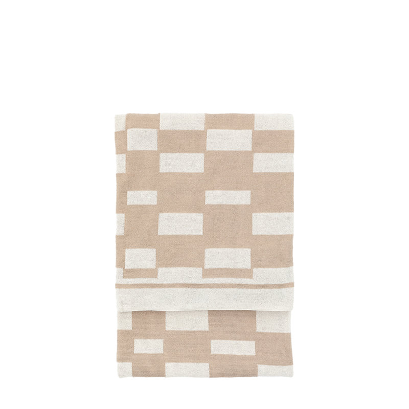 Lohko Knitted Throw , Taupe