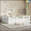 Lit plateforme double pleine grandeur avec garde-corps pleine longueur-1237487685-1237487686