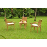 Rudden Outdoor 3 - Piece Teak Bistro Set