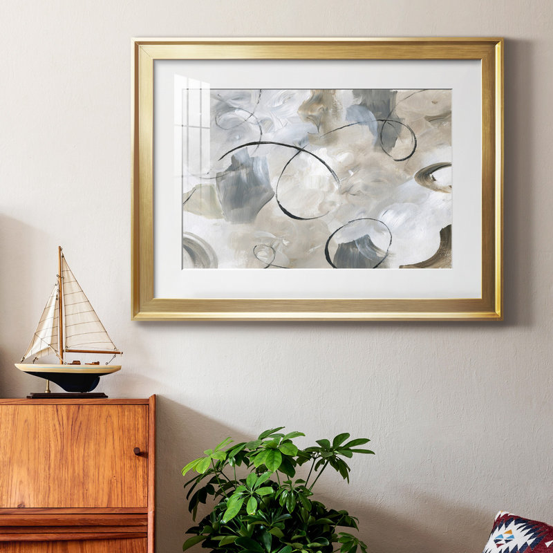 Crescendo - peinture encadrée, H 26,5 po x l 36,5 po x P 1,5 po, Cadre doré