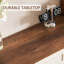 Armoire à poubelle autoportante en bois à double basculement double avec tiroirs dissimulés, support de poubelle à l'épreuve des animaux de compagnie 2 x 13 gallons pour le salon de la cuisine-110687086