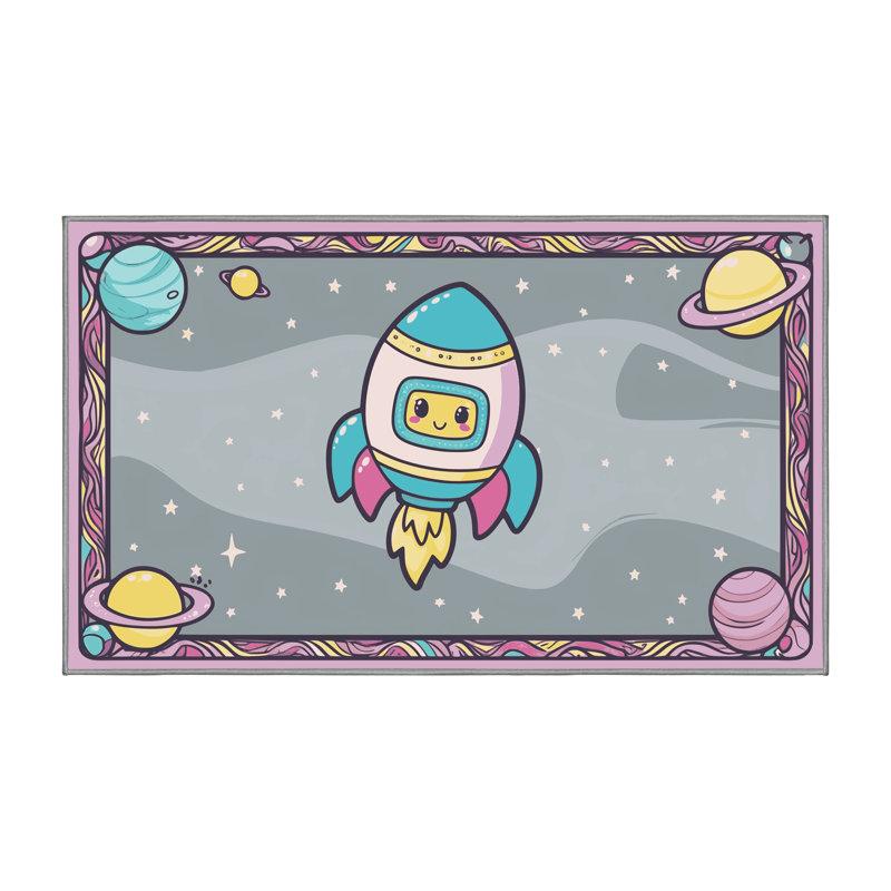 Tapis pour enfant Zoomie, Rectangle 5 pi x 7 pi
