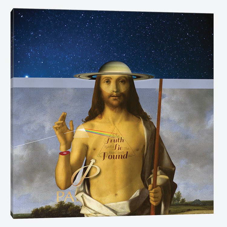 « the vérité », impression sur toile, H 26 po x l 26 po x P 1,5 po, Toile tendue