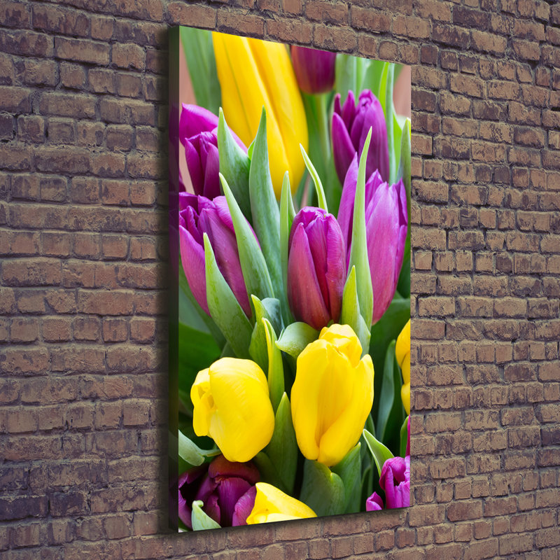 Colourful Tulips - Wrapped Canvas Print