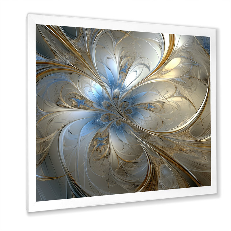 Décoration murale spirale tourbillonnante Tender, H 30 po x l 30 po x P 1 po, Cadre simple blanc