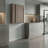 Siena Wall-Mounted Bar Cabinet with Fold-Down Table Stained Walnut-1044772932