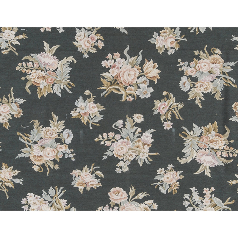 Hand-Knotted High-Quality Green and Beige Area Rug