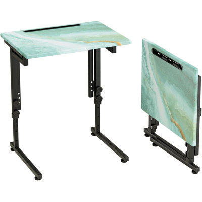 Folding TV Tray Table,Adjustable TV Dinner Table with Sturdy MDF Top
