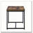 Weathered Oak and Black Rectangular End Table