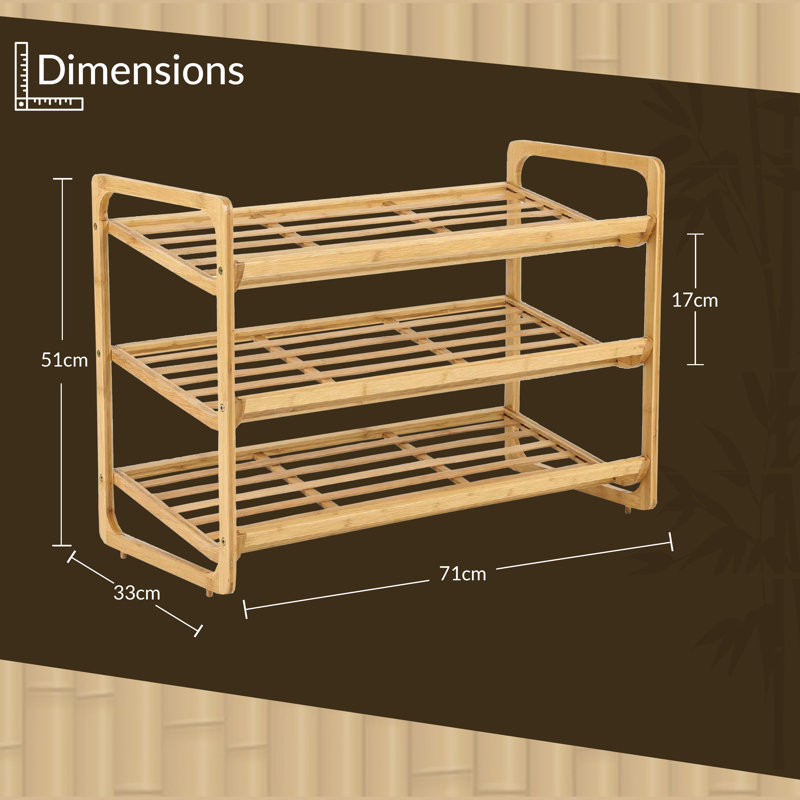 9 Pair Stackable Shoe Rack
