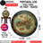 THE GEARS CLOCK Wall Clock with Real Moving Gears PO-LI_ 24 in Round BLACK-ANTIQUE