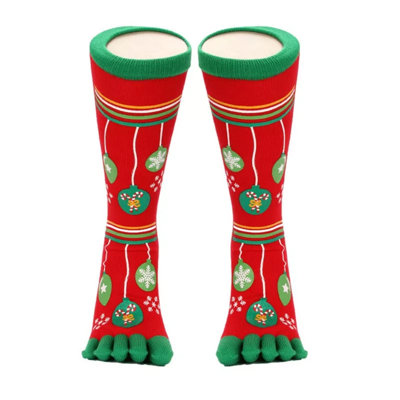 The Holiday Aisle® Pair Unisex Christmas Socks Multicolor Toe