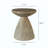 Cement Faux Terrazzo Outdoor End Table, Modern Small Round Side Table, Tree Stump Garden Stool Drum Table for Indoor & Outdoor Patio Garden