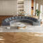Canapé modulaire en velours côtelé avec 12 coussins Lennon-874046880-899029405